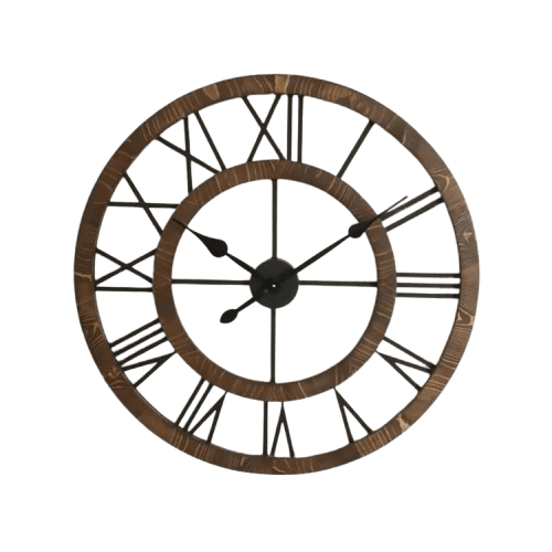 IRON WALL CLOCK (BLACK)
